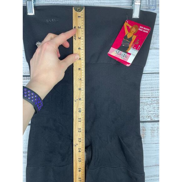 SlimMe by MeMoi High Waisted Thigh Shaper Black Size Large NEW Shapewear - Picture 8 of 10